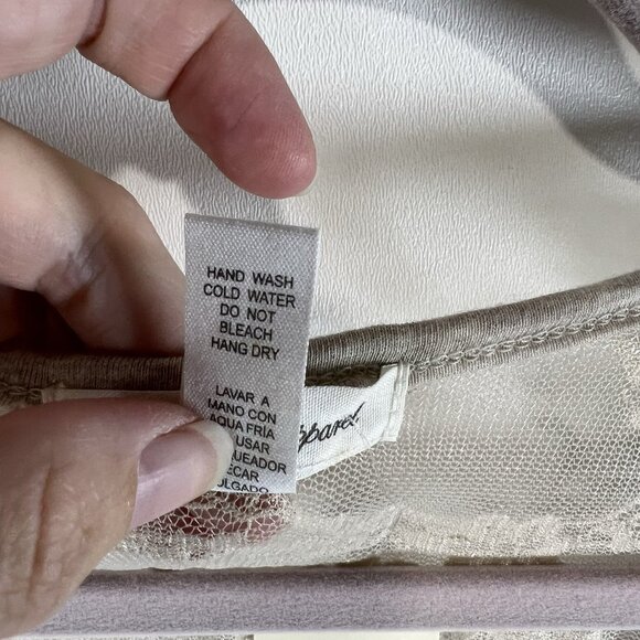 Forever 21 Lace Back Top Tan Women’s Size Large‎ NWT Long Sleeve Casual - Picture 5 of 8